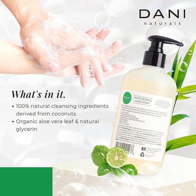 Naturals Moisturizing Hand Soap – Bamboo Bergamot Scent, Hydrating, Sulfate-Free & Paraben-Free, 12 Oz Bottle with Pump, Gentle Cleansing for Dry Skin