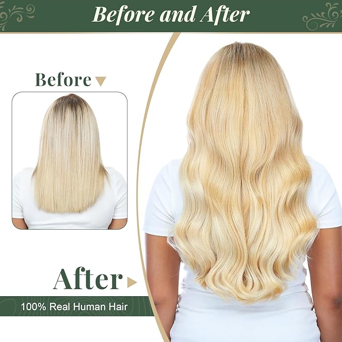 Missme Tape in Hair Extensions Human Hair 14 inch 20 Pcs 40g #613 Blonde Tape ins Human Hair Extensions Remy Hair Skin Weft Seamless Invisible Silky Straight Thick Ends Add Length