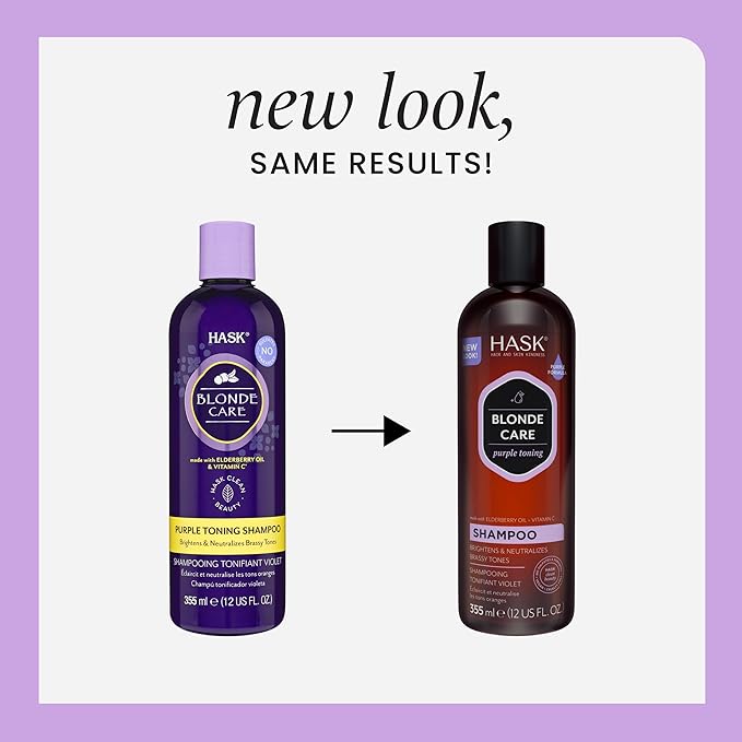 HASK BLONDE CARE 1 Shampoo + 1 Conditioner Set for Blonde Hair, Vegan, Color Safe, Gluten-Free, Sulfate-Free