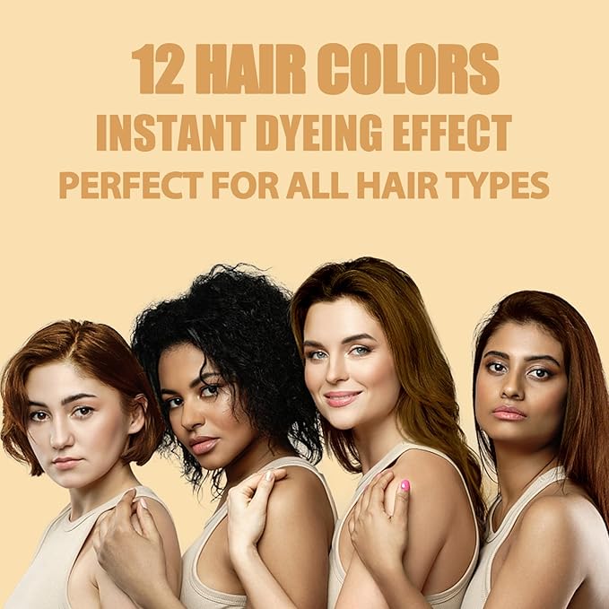 Instant Black Hair Shampoo 500ml for Men & Women, 3 in 1 Hair Dye Shampoo - 100% Gray Hair Coverage in Minutes, Natural Black Hair Color for Home Salon Use, 17.6 Fl Oz