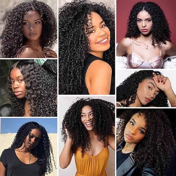 #1B Human Hair Bundles Deep Wave Bundles 16 Inch Unprocessed Brazilian Virgin Hair Weave 1 Bundle 50 Grams Per Bundle Natural Color Bundle Human Hair Extensions