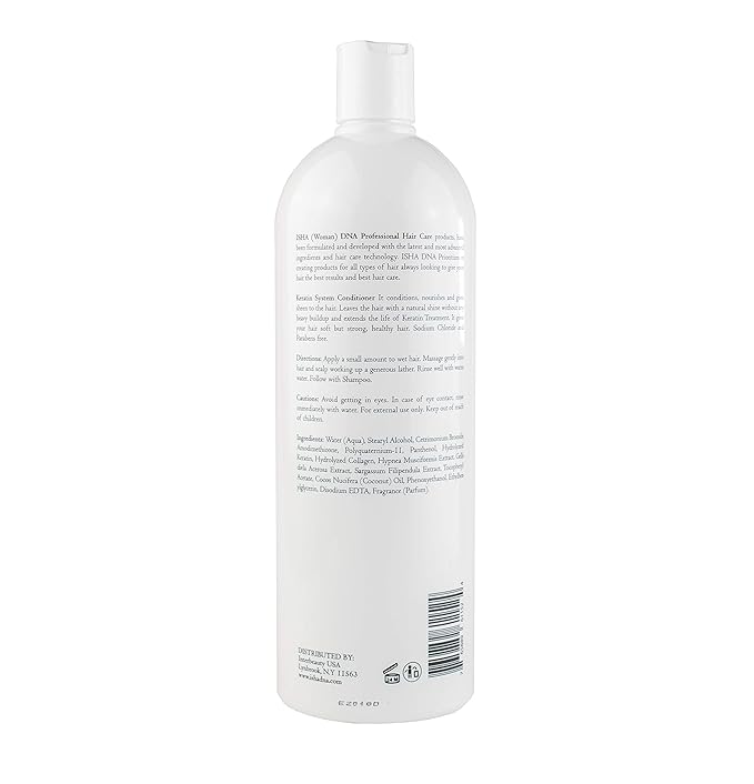 Keratin Treatment System Conditioner - Sulfate and Parabens Free - Perfect for Keratin Treated Hair - Infused with Coconut Oil - For All Hair Types. (32 Fl Oz.)