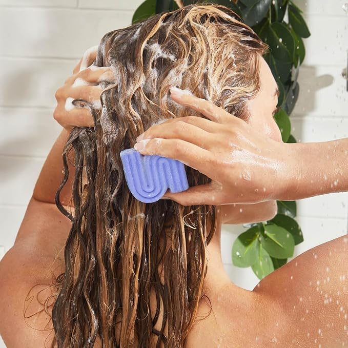 Kitsch Toning Purple Shampoo For Blondes & Color Treated Hair - Shampoo Bar For Women and Men - Biotin Shampoo for Strengthening & Neutralizing Brassy Tones - Vegan, Silicone & Sulfate Free - 3.2 oz