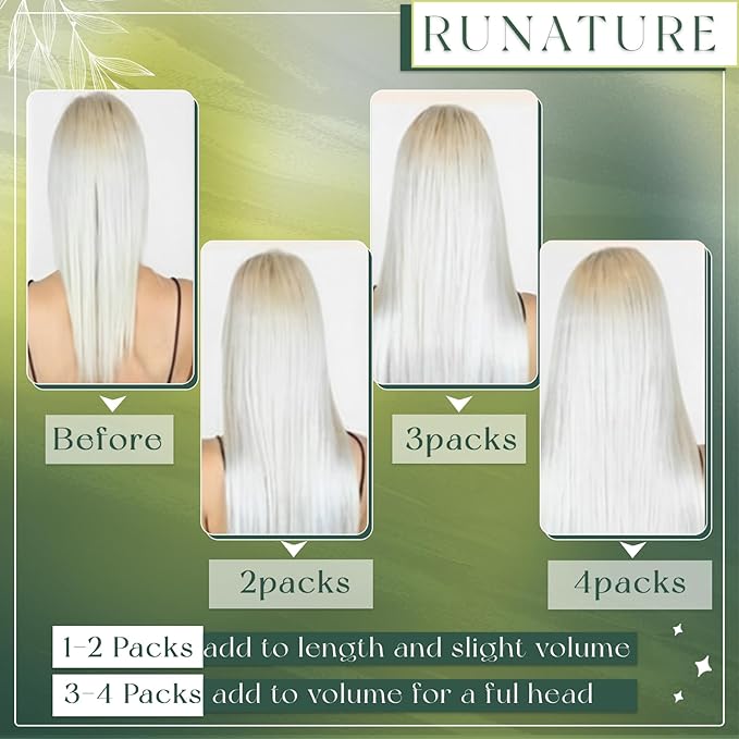 RUNATURE Nano Bead Hair Extensions Real Human Hair Brown Silky Straight 22 Inch 50 Gram 50s,Pre Bonded Nanobead Remy Hair