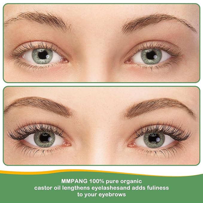 Organic Castor Oil (8.45oz Glass bottle) USDA Certified 100% Pure Natural, Cold Pressed, Hexane Free. Castor Oil for Hair Growth, Thicker Lashes & Fuller Brows
