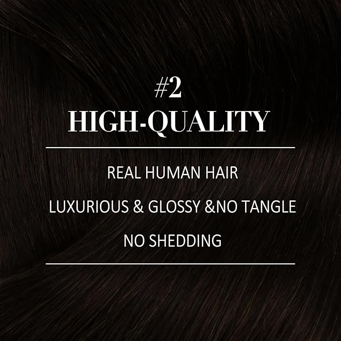 YoungSee Nano Hair Extensions Real Human Hair Dark Brown Nano Bead Hair Extensions Human Hair Darkest Brown Silky 18inch 50s 50g