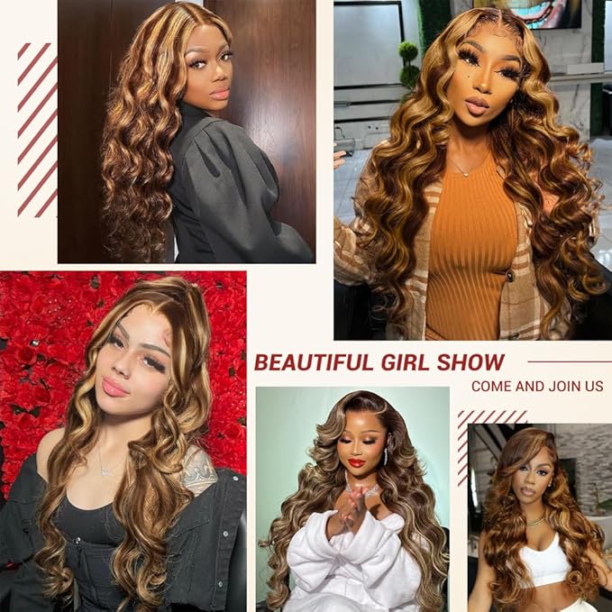 28 Inch 9x6 Blonde Glueless Lace Front Wigs Human Hair Pre Plucked Pre Cut 220% Density Loose Body Wave Wig Human Hair Glueless Wigs for Black Women