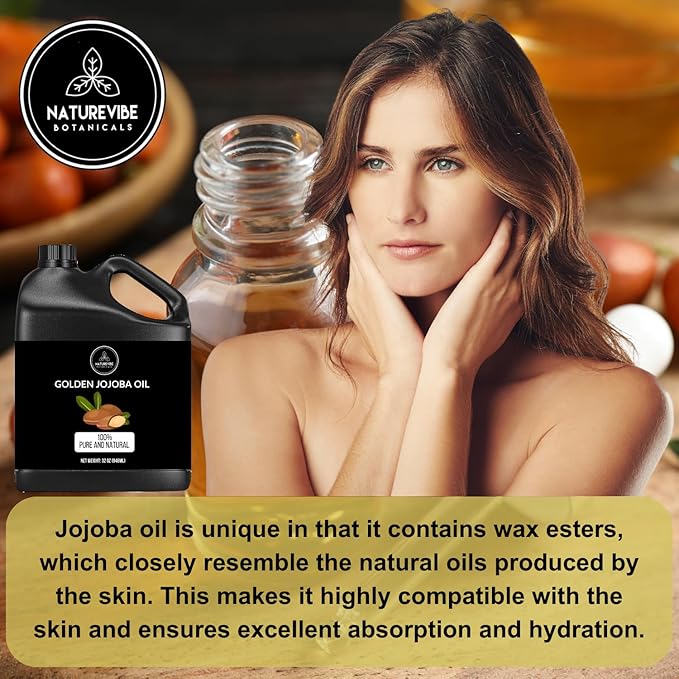 Naturevibe Botanicals Jojoba Oil 32oz and Moringa Seed Oil 32oz | Oil Combo
