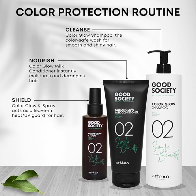 Artègo Good Society Color Glow Shampoo (33.8 fl oz) – Color-Protecting Shampoo for Colored, Damaged, or Dull Hair