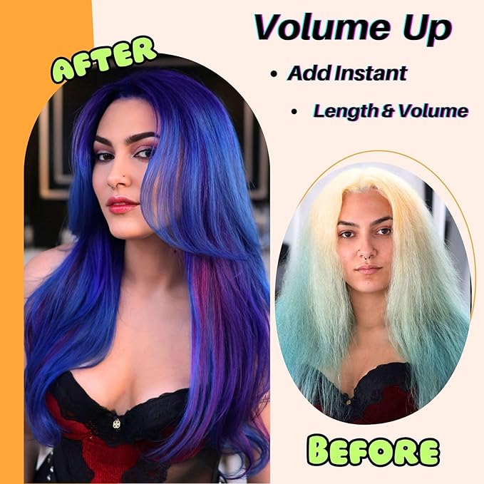 Blue Tape in Hair Extensions Human Hair 20 Inch Colored Invisible Tape in Soft And Silky Human Hair Extensions