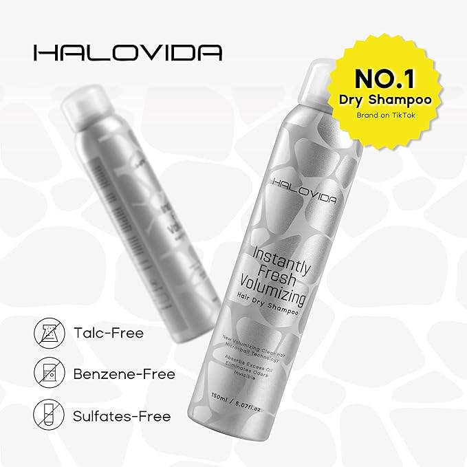 Dry Shampoo for Women, Dry Scalp Shampoo Spray for Dark Hair Leaves No White Residue, Absorb Oils, Volumizing & Refresh Hair for 72 Hours, 5.07 Fl Oz (Pack of 3)