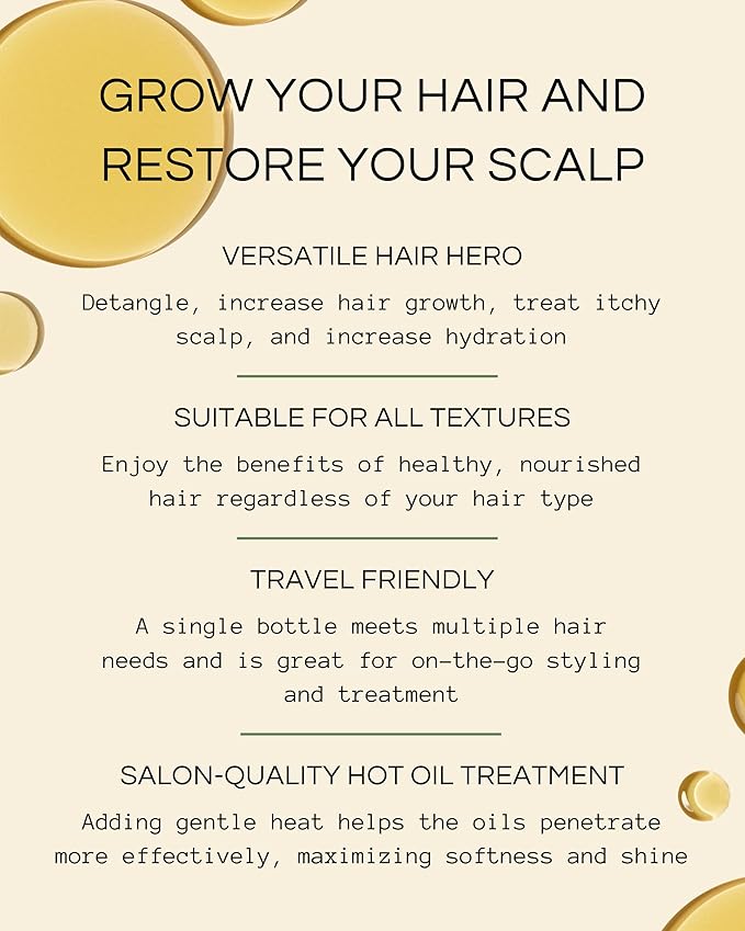 Righteous Roots Hair Oil for Hair Growth, Anti Frizz and Thickener (4 fl OZ, Pack of 2) - Best for Beard, Curly, Wavy and Natural Hair