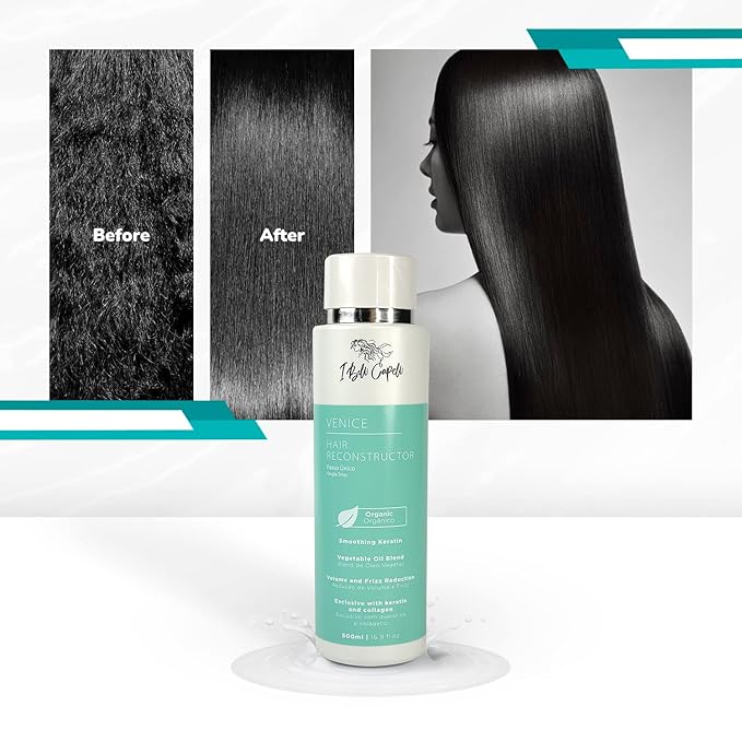 Venice Smoothing Keratin Kit, Keratin Hair Treatment Straightening Set- Keratina Para Alisar El Pelo Sin Formol - Paso Unico & Hair Mask for Silky Soft Hair (500g)- (Pack of 2)