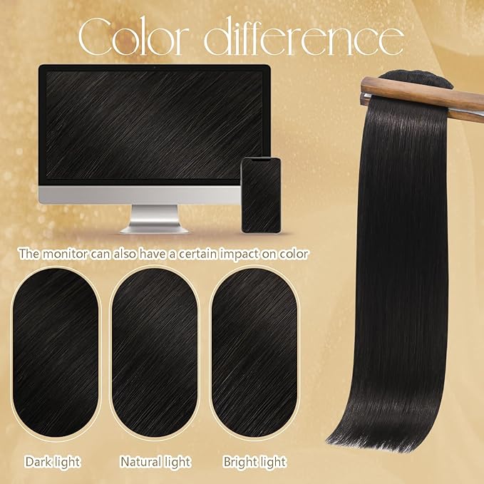 Brown Clip in Hair Extensions 18 Inches 85g #2 Dark Brown Natural Hair Extensions Human Hair 7pcs Straight Silky