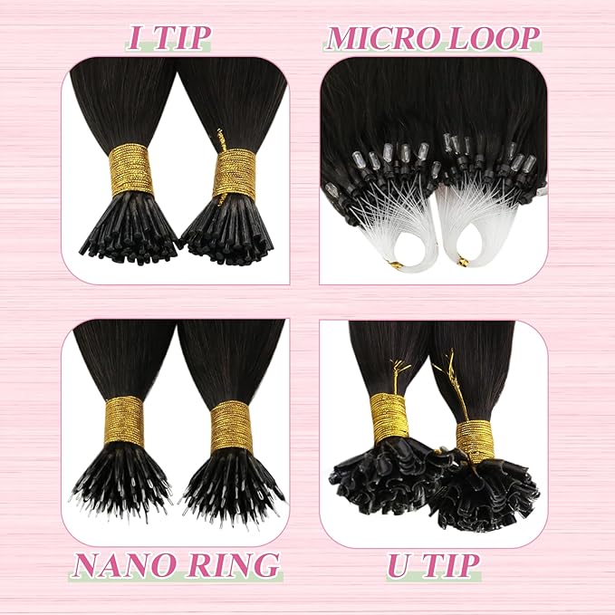 YoungSee U Tip Hair Extensions Human Hair Balayage Keratin Hair Extensions U Tip Ombre Dark Brown to Brown with Blonde K Tips Hair Extensions Silky 18In Balayage Utip Remy Hair Extensions 1g/s 50g