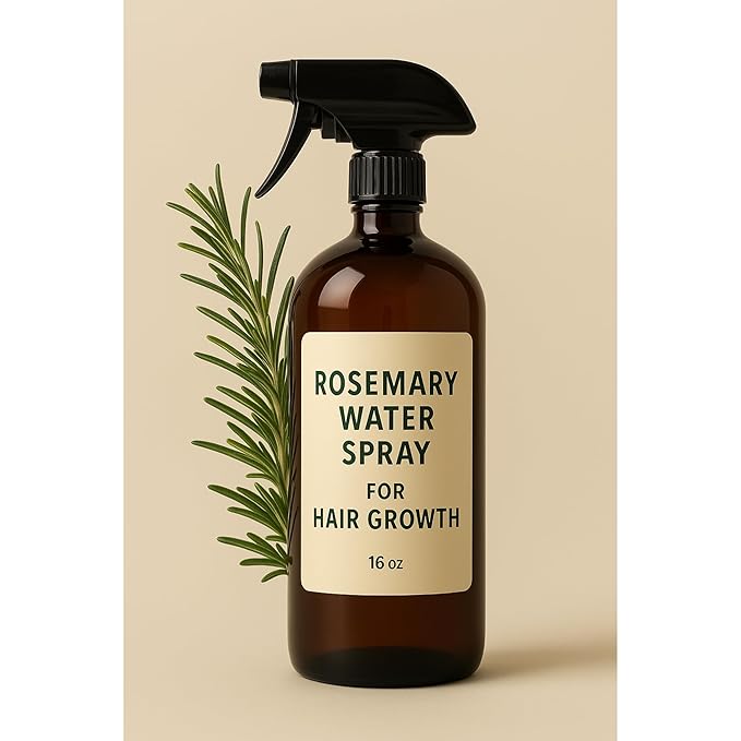 Rosemary Water Spray for Hair Growth, Rosemary Hair Growth Scalp Spray with Tea Tree Oil & Sea Salt Treatment for Hair Loss, Strengthens Hair, Promotes Hair, 16 fl. Oz