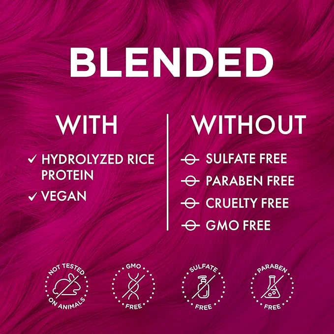 MOEHAIR Semi-Permanent Hair Color | Magenta Hair Dye 8 Oz | Voodoo Highest Love Hair Dye | Temporary Hair Color for Dark Hair | No Ammonia, Sulfate or Paraben | Vegan & Intermixable