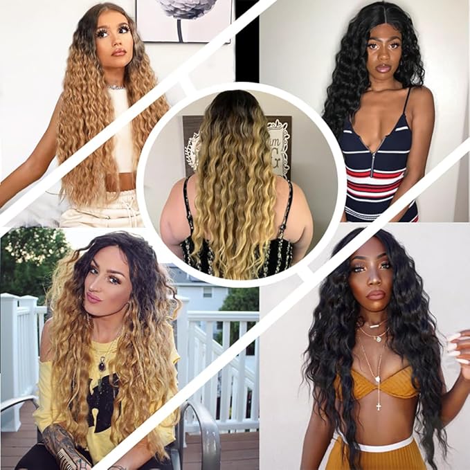 30 32 34 Inch Ombre Human Hair Bundles T1b427 Deep Wave Bundles Peruvian Virgin Soft And Silky Remy Hair Extensions 24 26 28 Inch Double Weft Hair Weave