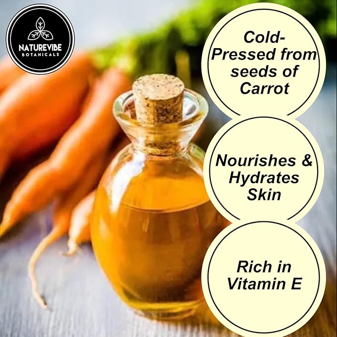 Naturevibe Botanicals Castor Oil 32oz and Carrot Oil 32oz | Oil Combo