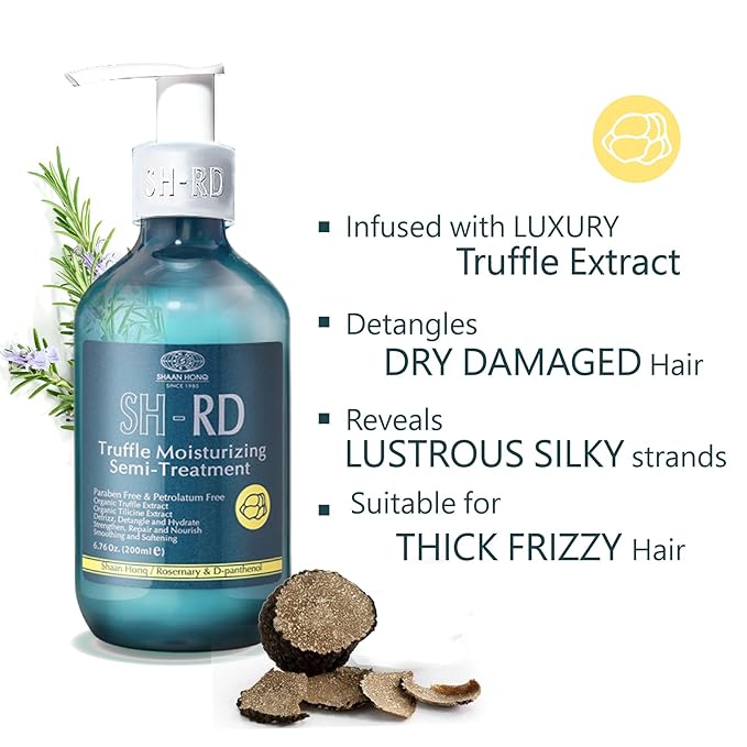 SH-RD Truffle Moisturizing Semi-Treatment for Dry Damaged Hair | Hair Moisture Conditioner with Truffle Extract, Keratin, Rosemary | 3 Minute Repair Miracle | Paraben-Free Conditioner - 6.76oz/200ml