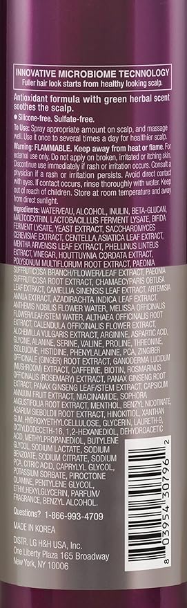 Dr. Groot Scalp Relief Tonic, Korean Hair Care with Chamomile, Niacinamide, Menthol, Rosemary Oil, Moisturizing Biotin Spray, Antioxidant Formula, for Dry Scalp, Kbeauty Scalp Revitalizing Solution