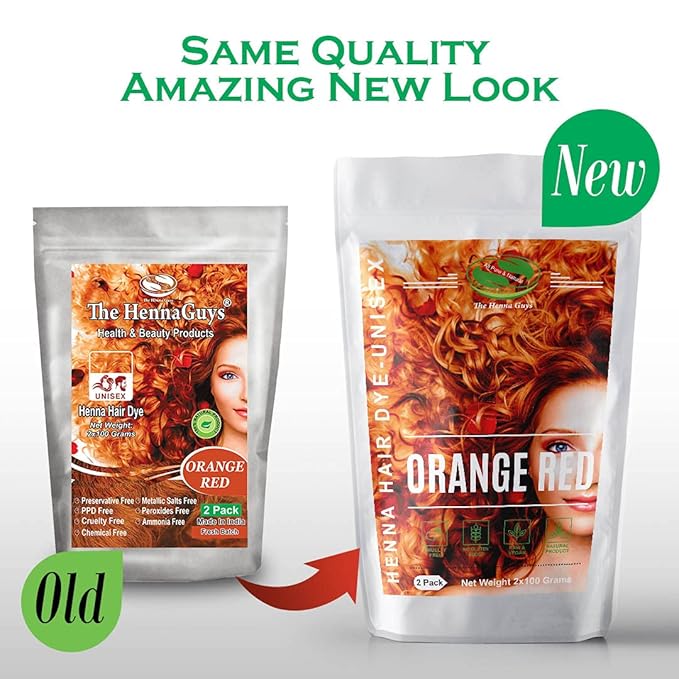 Red Orange Henna Hair Color/Dye 2 Pack - The Henna Guys