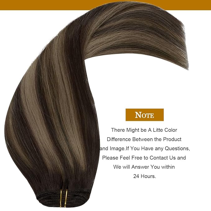 Loxxy Clip Hair Extensions for Women Human Hair Extensions Clip ins Black #1B Ombre Dark Brown #6 20inch Thick Natural Soft Human Clip in Hair Extensions 140g 7Pcs