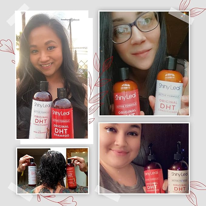 DHT Blocker Shampoo and Conditioner for Hair Loss With Biotin For Men, Women, Anti-Hair Loss Treatment, Rosemary Leaf Oil and Asparagus Extracts, for Thinning Hair (Shampoo and Conditioner)