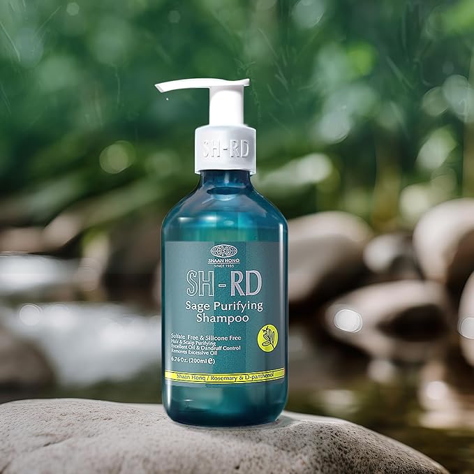 SH-RD Sage Purifying Shampoo for Oily Scalp | Deep Cleansing, Rebalancing, Hydrating Scalp Shampoo for Dandruff | for Flat Hair & All Hair Types | Sulfate-, Silicone-Free, Oil Control - 6.76oz/200ml