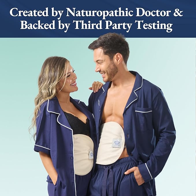 QUEEN OF THE THRONES Castor Oil Pack for Liver (compress) - Heatless, Less-Mess, Reusable - Organic Cotton Flannel, Comfort Fit, Soft Straps & Naturopathic Doctor Designed (Castor Oil sold separately)