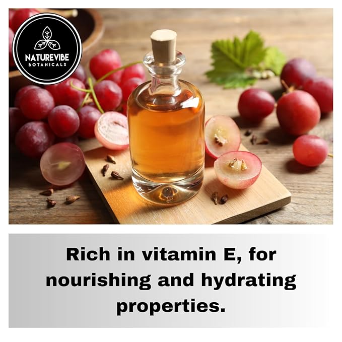 Naturevibe Botanicals Grapeseed Oil 32oz and Sweet Almond Oil 32oz|Oil Combo