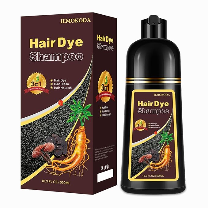 Hair Dye Shampoo 3 in 1, Coffee Hair Dye 16.9 FL Oz, Hair Shampoo, Semi-Permanent Hair Color Shampoo, Lasts 30 Days (Coffee)