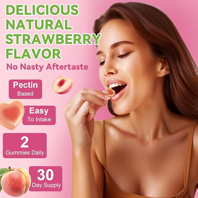 Sugar Free Multivitamin Gummies for Women 14+ w/Iron, Inositol, Folate, Biotin, Womens Daily Multivitamin Gummy w/Vitamin A, C, B, D3, K2, for Hair, Skin, Energy, Immune, Peach Flavor