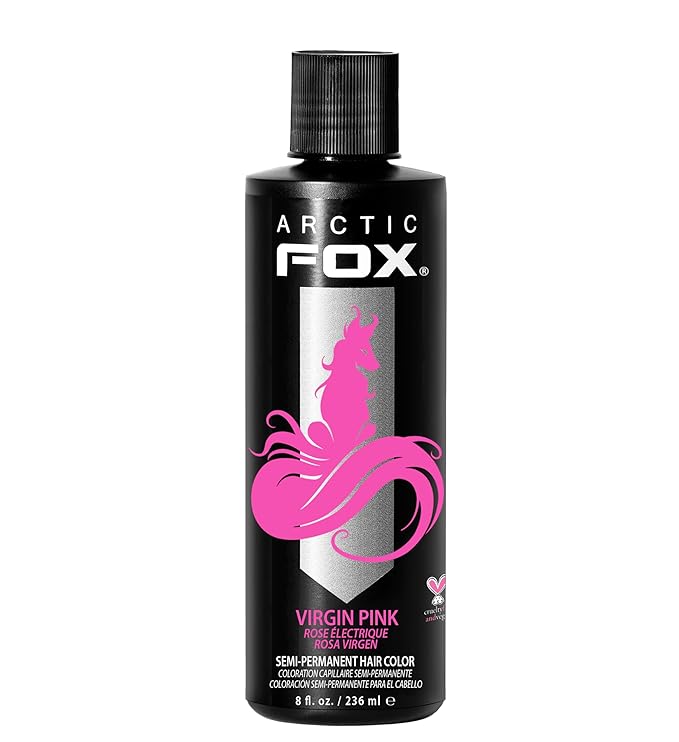 ARCTIC FOX Vegan and Cruelty-Free Semi-Permanent Hair Color Dye (8 Fl Oz, VIRGIN PINK)