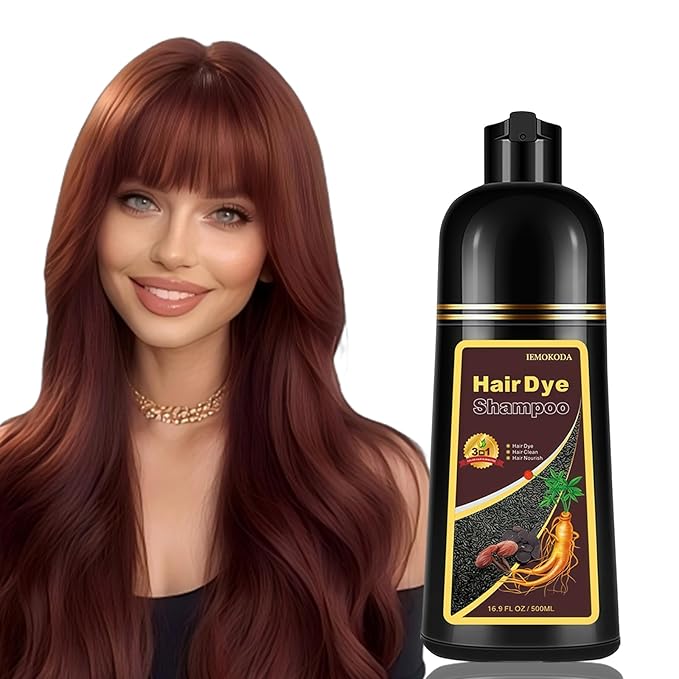Brown Hair Dye Shampoo, Hair Color Shampoo for Women Men, Long Lasting Cherry Brown Hair Dye, Colors in Minutes, Champu Para Pintar el Cabello, 16.90 Fl Oz