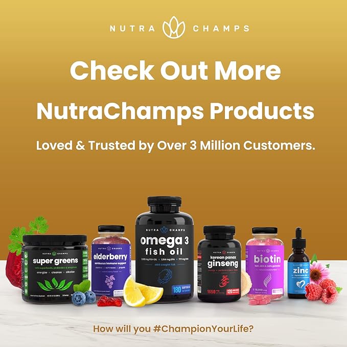 NutraChamps Prime Beard Vitamins | Manly, Thick, Fast & Healthy Facial Hair for Men | Beard Vitamins with Biotin, Collagen & Saw Palmetto | Beard Pills for All Hair & Beard Types