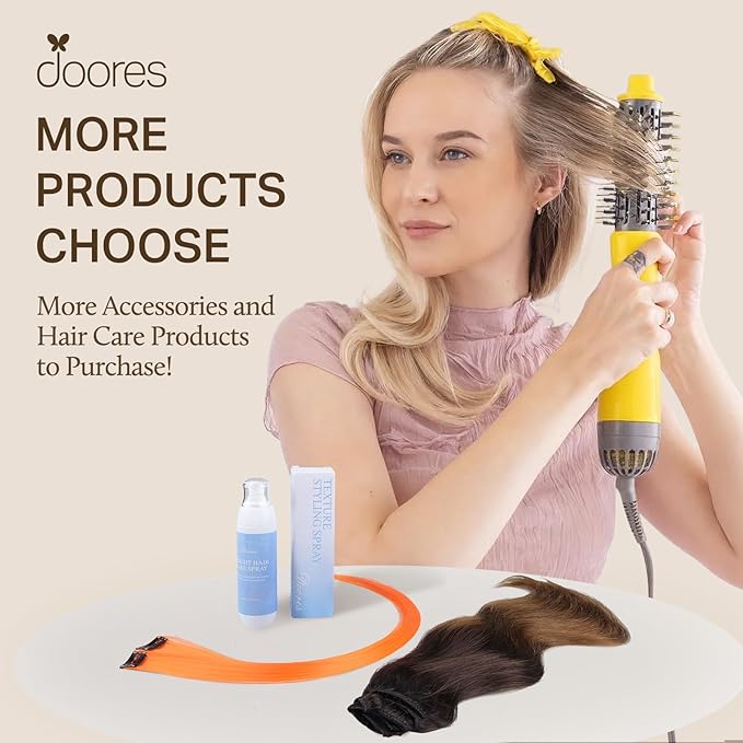 DOORES Human Hair Clip in Extensions, Medium Brown Highlighted Dirty Blonde 24 Inch 150g 9pcs, Real Hair Extensions Clip in Human Hair Extensions Human Hair Natural Thick Silky Straight Hair