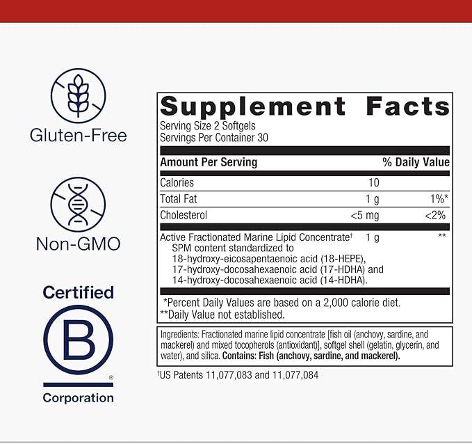 Metagenics SPM Active - Specialized Pro-Resolving Mediators from Marine Oils - Supports Normal Inflammatory Response, Tissue Health, Joint Comfort, Immune Health - Non-GMO & Gluten-Free - 60 Softgels