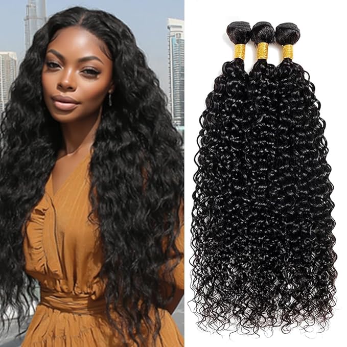 Black Human Hair Bundles Kinky Curly Bundles Brazilian 14 16 18 Inch Natural Color Curly Human Hair Soft and Silky for Women