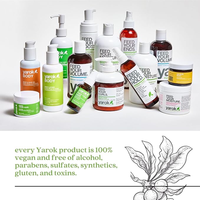 Yarok - Feed Your Hair Styling Pomade - Style, Volumize & Texturize - Firm Hold Whipped Pomade - Moisturizing Frizz-Control - Adds Shine - 100% Vegan - Gluten, Sulfate, Paraben & Cruelty Free - 1.69oz