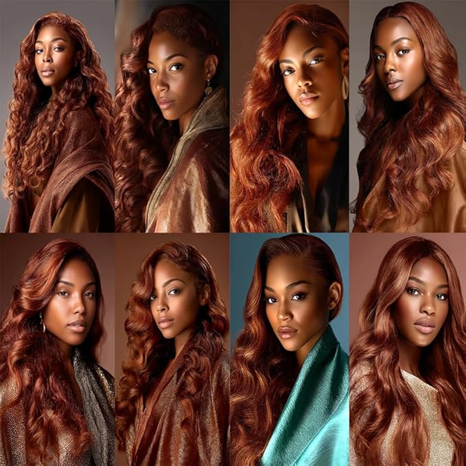 Red Brown Body Wave Bundles Color 33 Body Wave Bundles 8a Grade Brazilian Human Hair Wet and Wavy Soft Silky for Black Women 8 10 12 Inch