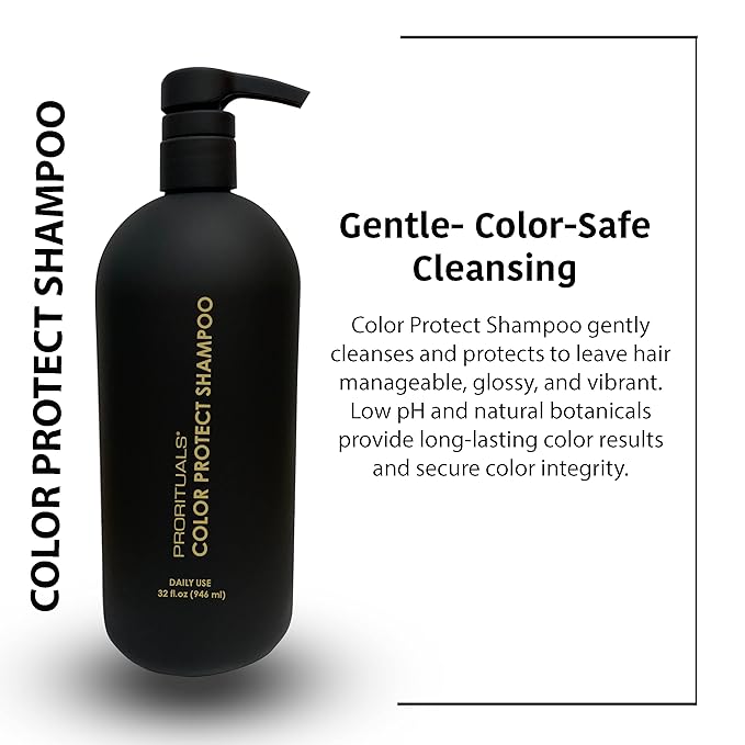 Prorituals Color Protect Shampoo for Color Treated Hair - Large Size, Natural, Color Safe Shampoo with Keratin, Anti Hair Loss & Moisturizing for Damaged Hair, 32 fl oz