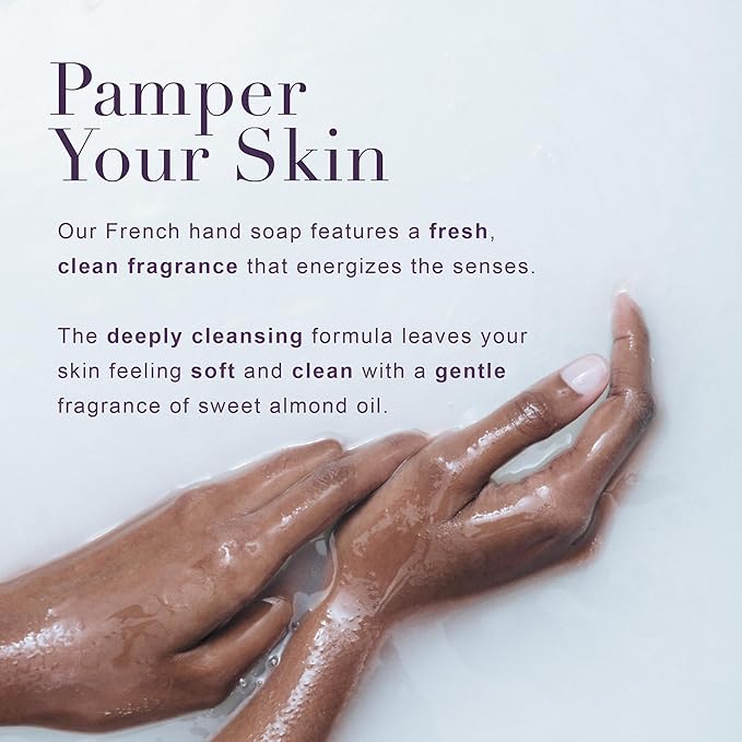 A LA MAISON French Liquid Hand Soap Refill, Provence Lemon - Natural Hand Wash Made with Essential Oils - Biodegradable, Plant-Based, Vegan, Cruelty-Free, Alcohol & Paraben Free (33.8 oz, 1 Pack)