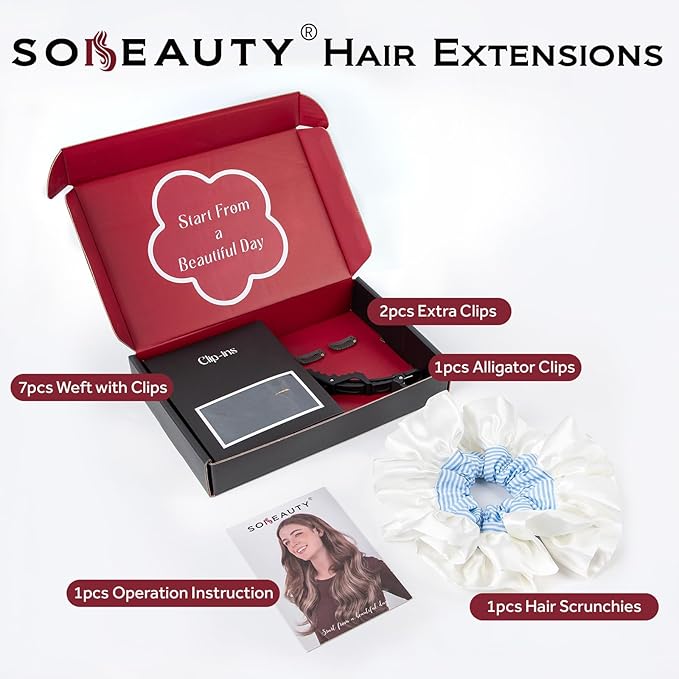 Clip in Hair Extensions Real Human Hair, Jet Black 100% Human Hair Extensions Clip in, Tangle-free Silky Straight Hair Extensions for Women, #1 16Inch 120G 7PCS