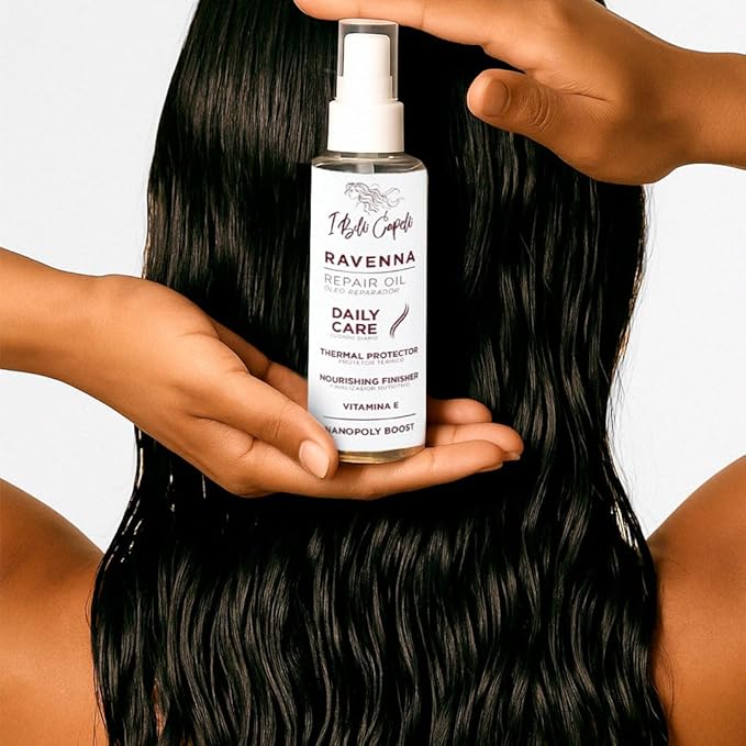 Ravenna Hair Oil for Frizzy Hair – Split End Repair, Heat Protection & Deep Hydration – Macadamia, Avocado & Coconut Oil for Damaged, Dry & All Hair Types (60ml/2.02 Fl Oz)