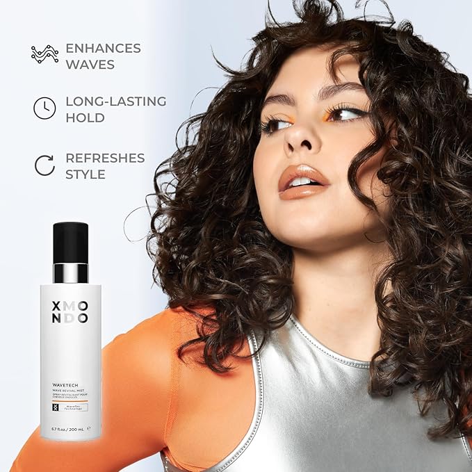 XMONDO Hair Wavetech Wave Revival Mist | Vegan Formula with Pro-Vitamin B5 and Essential Nutrients for Glowing Frizz Free Waves, 6.7 Fl Oz 1-Pack