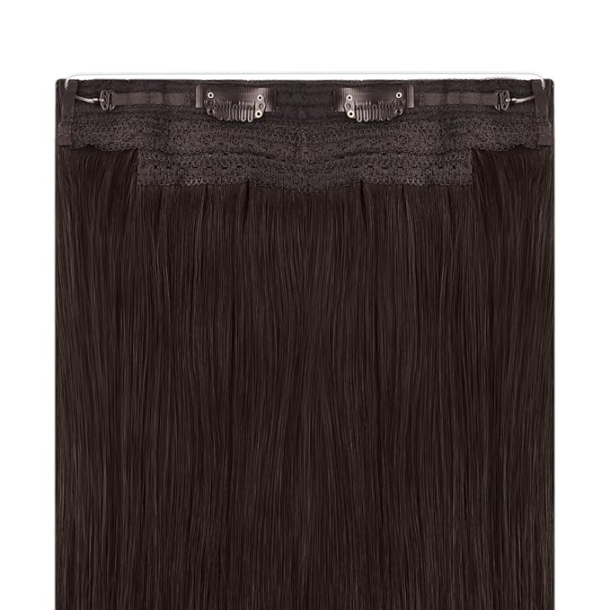 YoungSee Wire Extensions Brown Wire Hair Extensions Real Human Hair Darkest Brown Secret Hair Wire Extensions Brown Wire Couture Human Hair Extensions Hair Extensions Real Human Hair 80G 16Inch