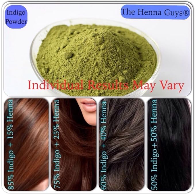 2 Packs of 100% Pure INDIGO POWDER Hair & Beard Dye/Color 100 grams - The Henna Guys®