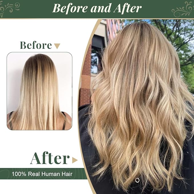 Missme Tape in Hair Extensions Human Hair 14 inch 20 Pcs 40g #P18/613 Ash Blonde Tape ins Human Hair Extensions Remy Hair Skin Weft Seamless Invisible Silky Straight Thick Ends Add Length