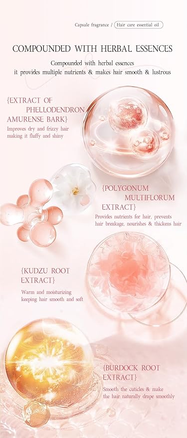 25Pcs Hair Perfume Oil, Light & Natural Hair Perfume, 2 in 1 Hair Treatment Oil & Hair Perfume, Avocado & Camellia Nourishment for Frizzy, Hair Oil for Women, Smoothing and Moisturizing